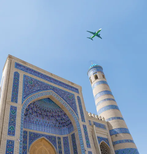 Mir-i-Arab Madrasa building in Uzbekistan